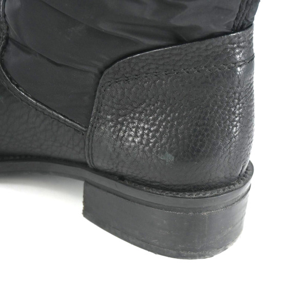 Pedro Garcia | Black Leather Nylon Draw String Boots Size 10 - Picture 6 of 11